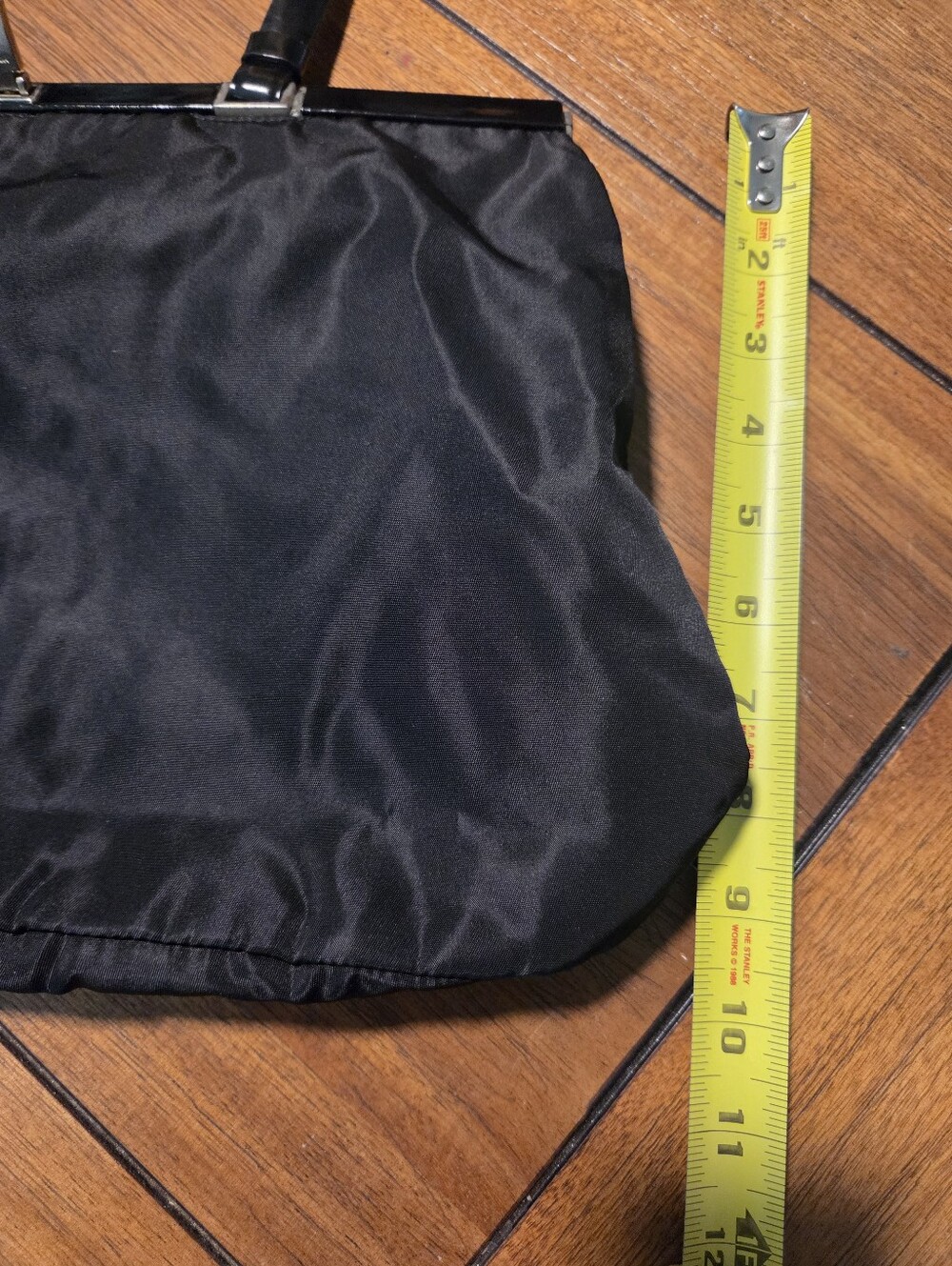 Prada Black Shoulder Bag with Glossy Trim - Picture 12 of 15